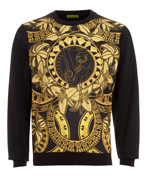 versace gold sweatshirt|gold versace shirts for men.